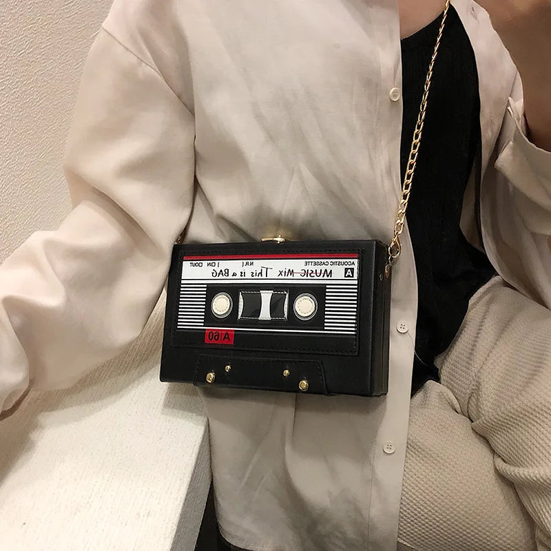 Retro Tape Recorder Crossbody Bag
