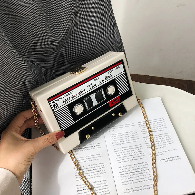 Retro Tape Recorder Crossbody Bag