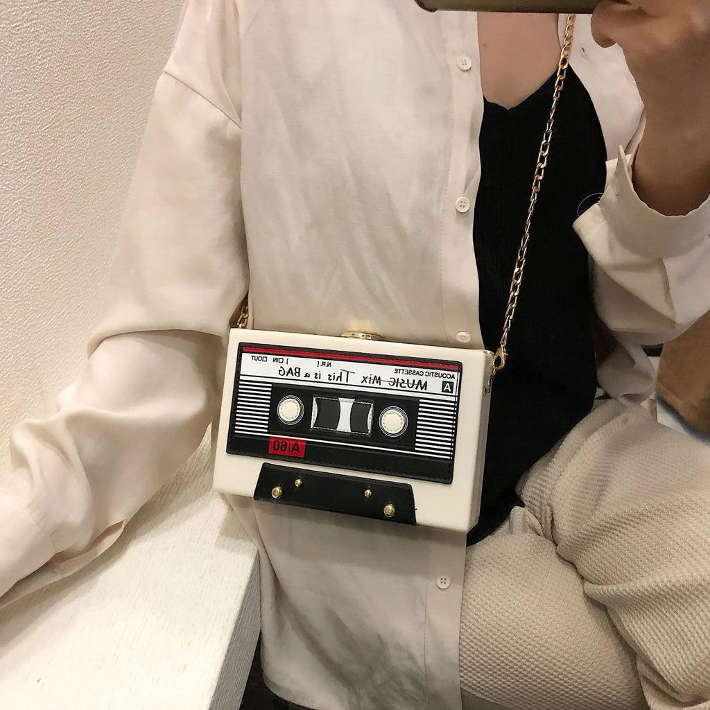 Retro Tape Recorder Crossbody Bag