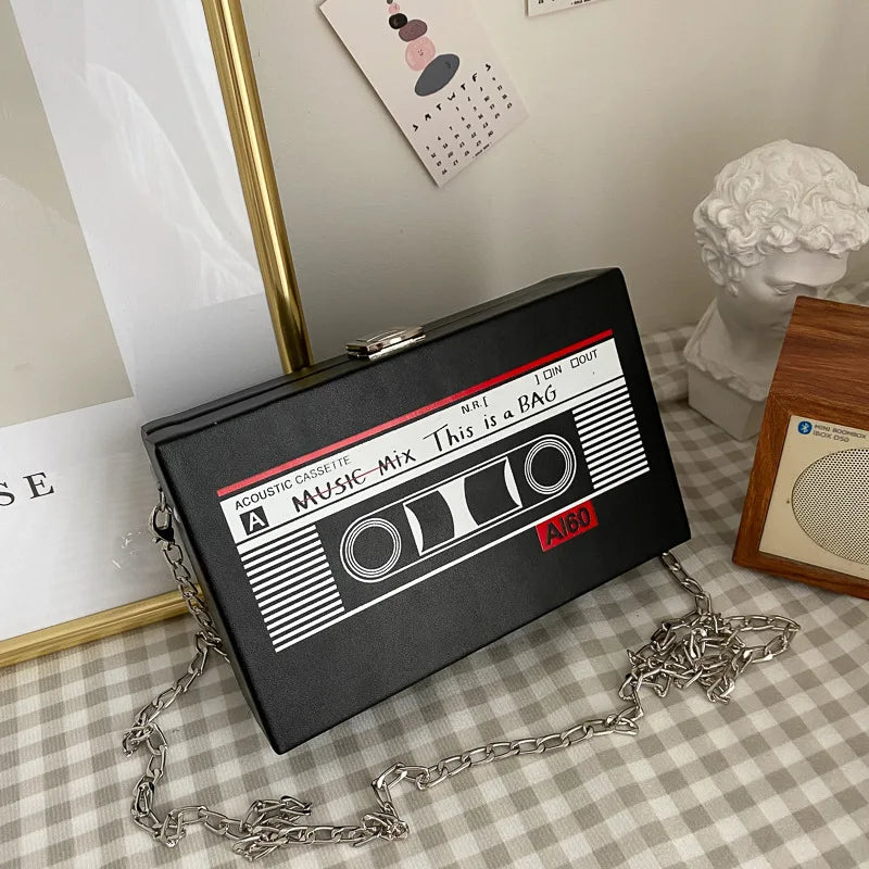 Retro Tape Recorder Crossbody Bag