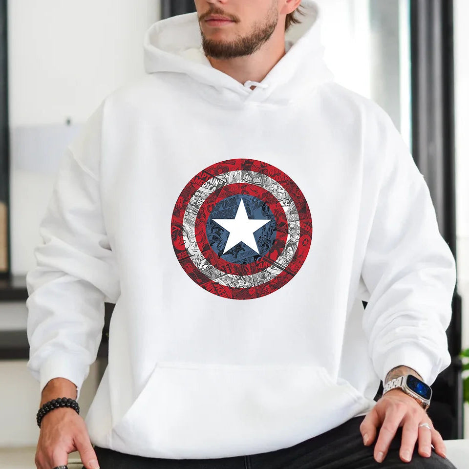 Captain America Printed Hoodie