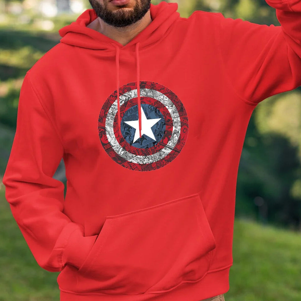 Captain America Printed Hoodie