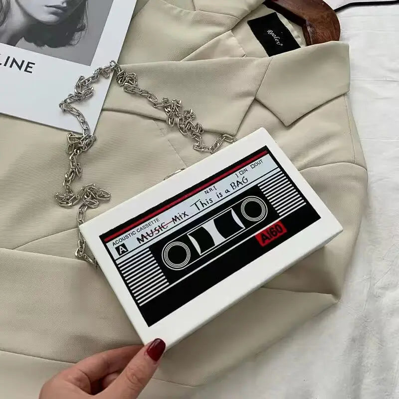 Retro Tape Recorder Crossbody Bag