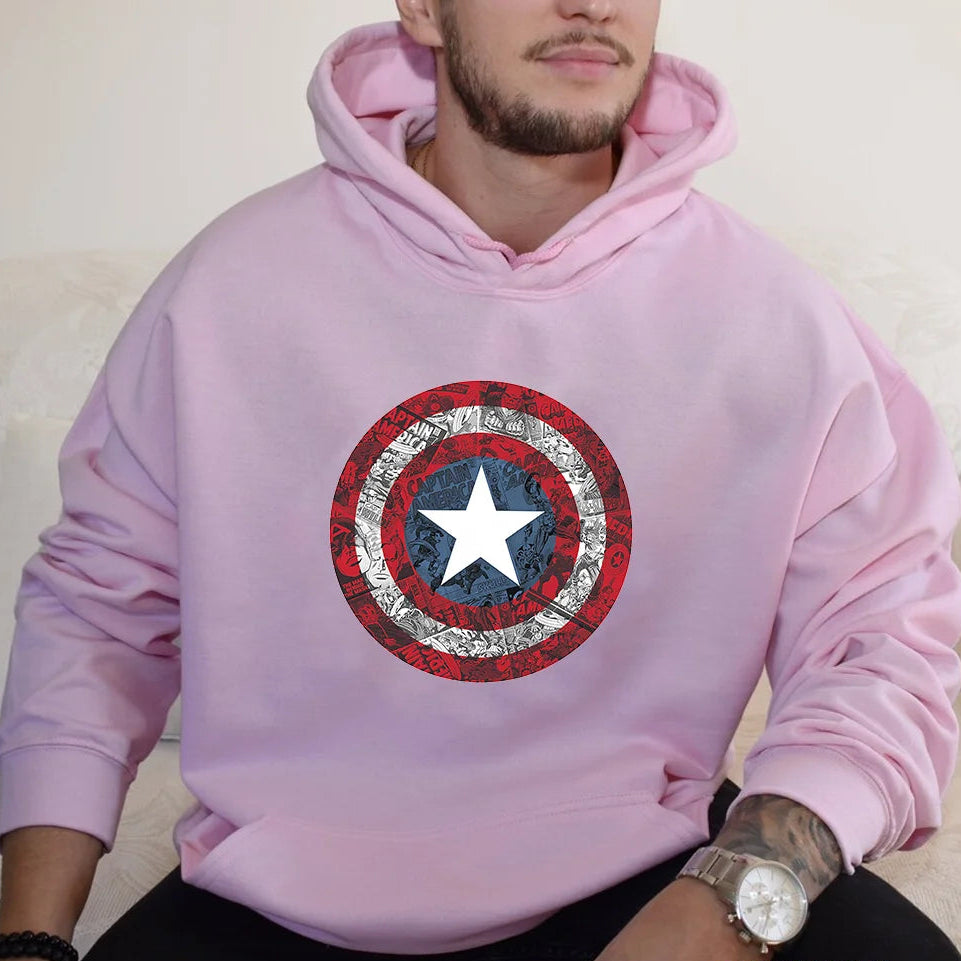 Captain America Printed Hoodie