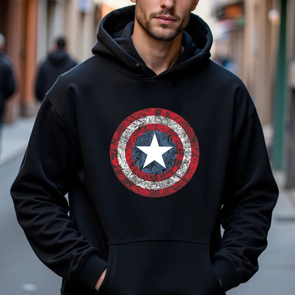 Captain America Printed Hoodie