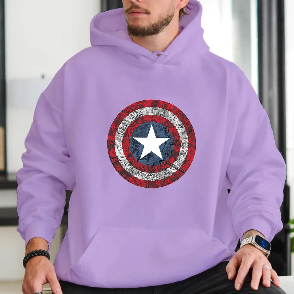 Captain America Printed Hoodie
