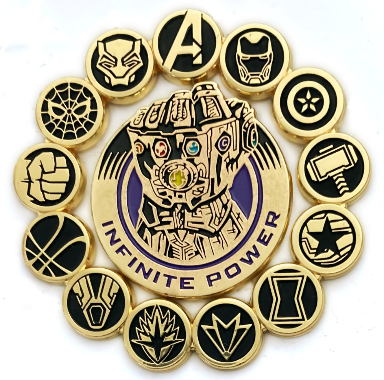 Infinity Power Brooch Badge