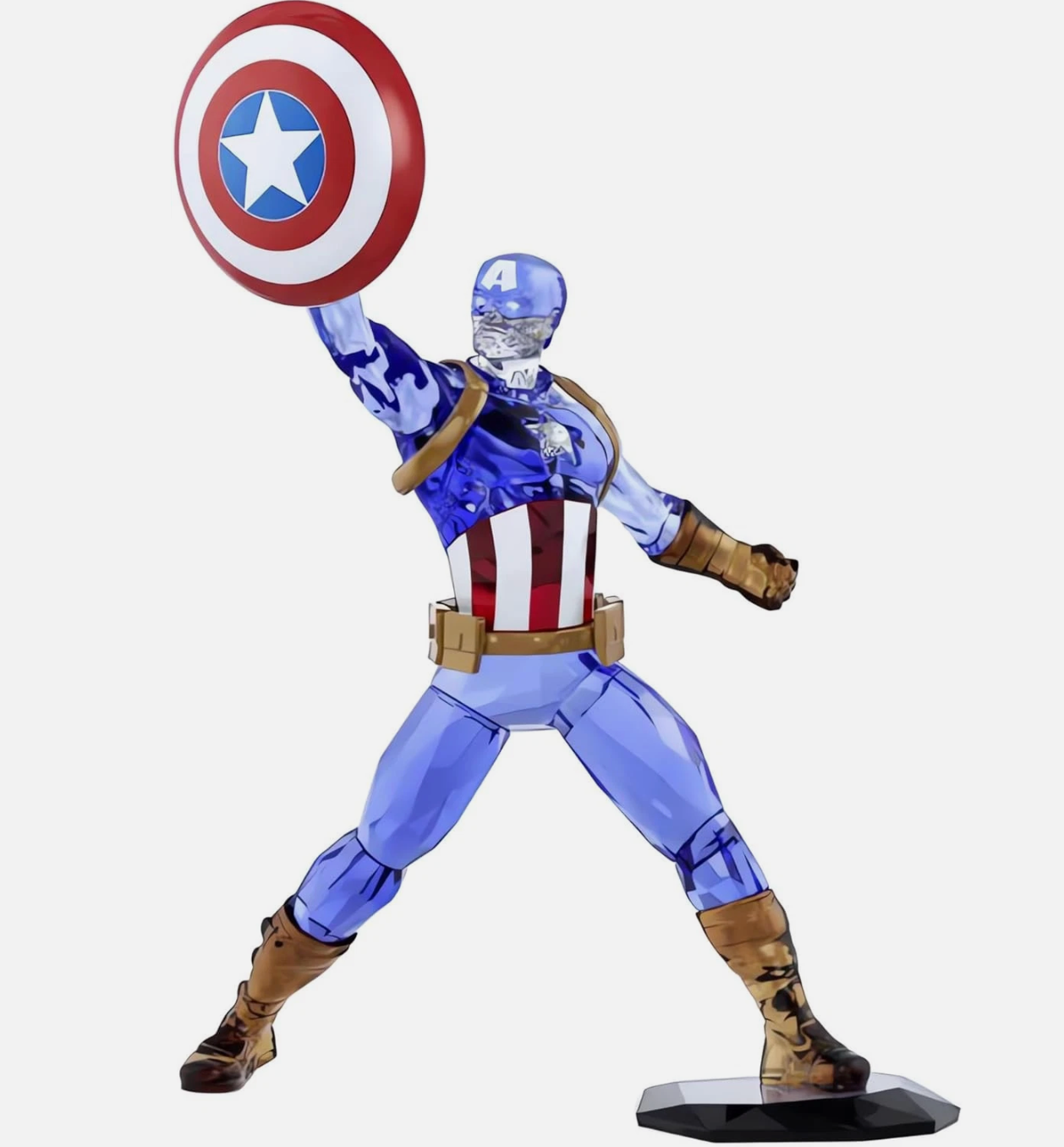 Swarovski Crystal Marvel Captain America Figurine