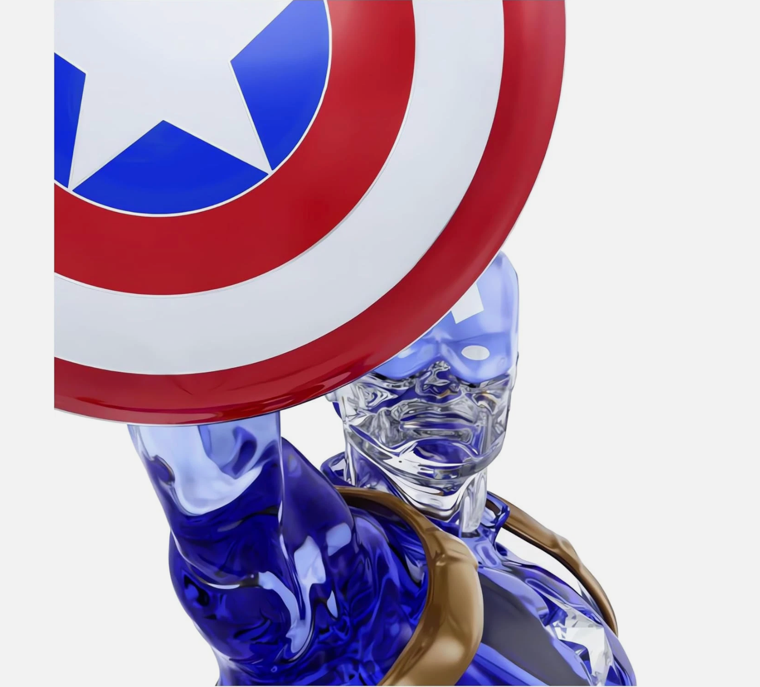 Swarovski Crystal Marvel Captain America Figurine