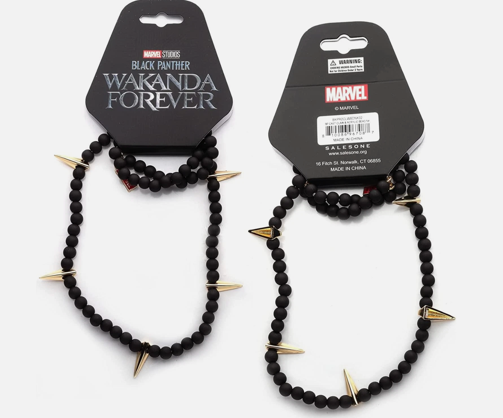 Black Panther Claw & Bead Necklace