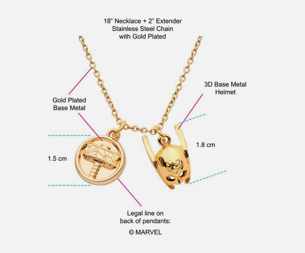 Thor Double Pendant Necklace